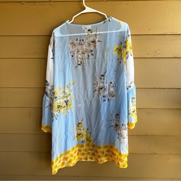Style & Co Floral Sheer Kimono - Size XL - Vacation Resortwear Summer - Picture 7 of 9